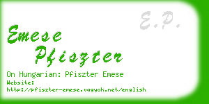 emese pfiszter business card